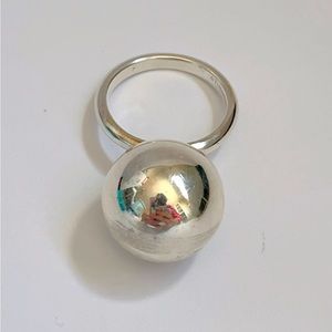 Tiffany & Co Silver 15.75 Ball HardWear Ring size 6.5